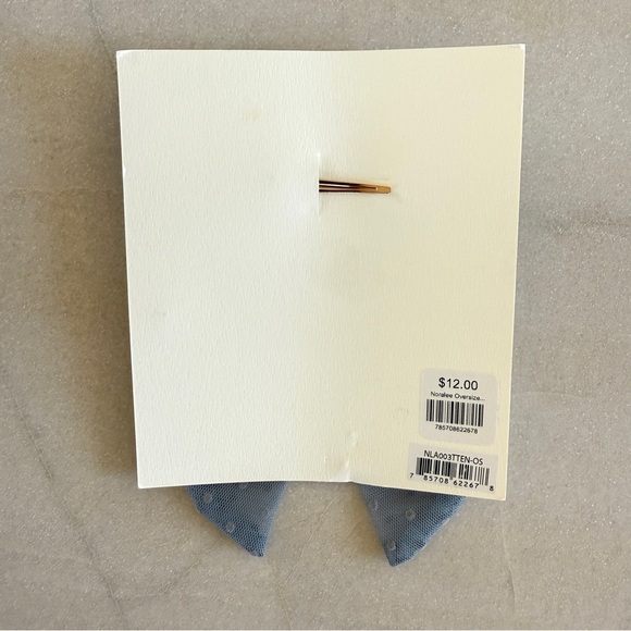 NWT Noralee Oversized Blue Polka Dot Tulle Hair Bow | Rylee + Cru - Picture 4 of 6